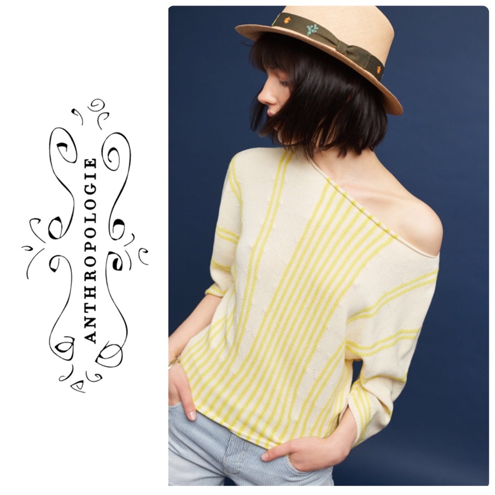BNWT Anthropologie Moth Palma Boat Neck Pullover